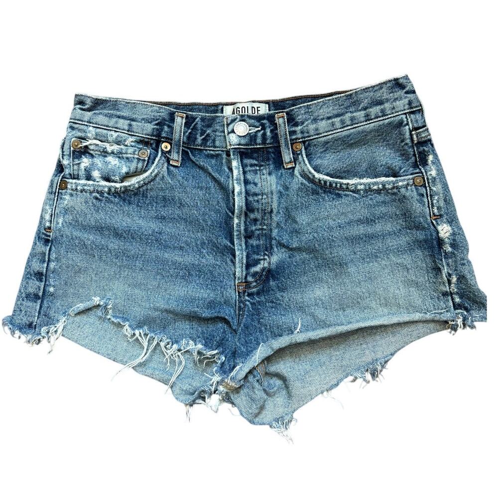 AGOLDE Parker Cutoff Shorts - Size 26 - Raw Hem (Vintage)